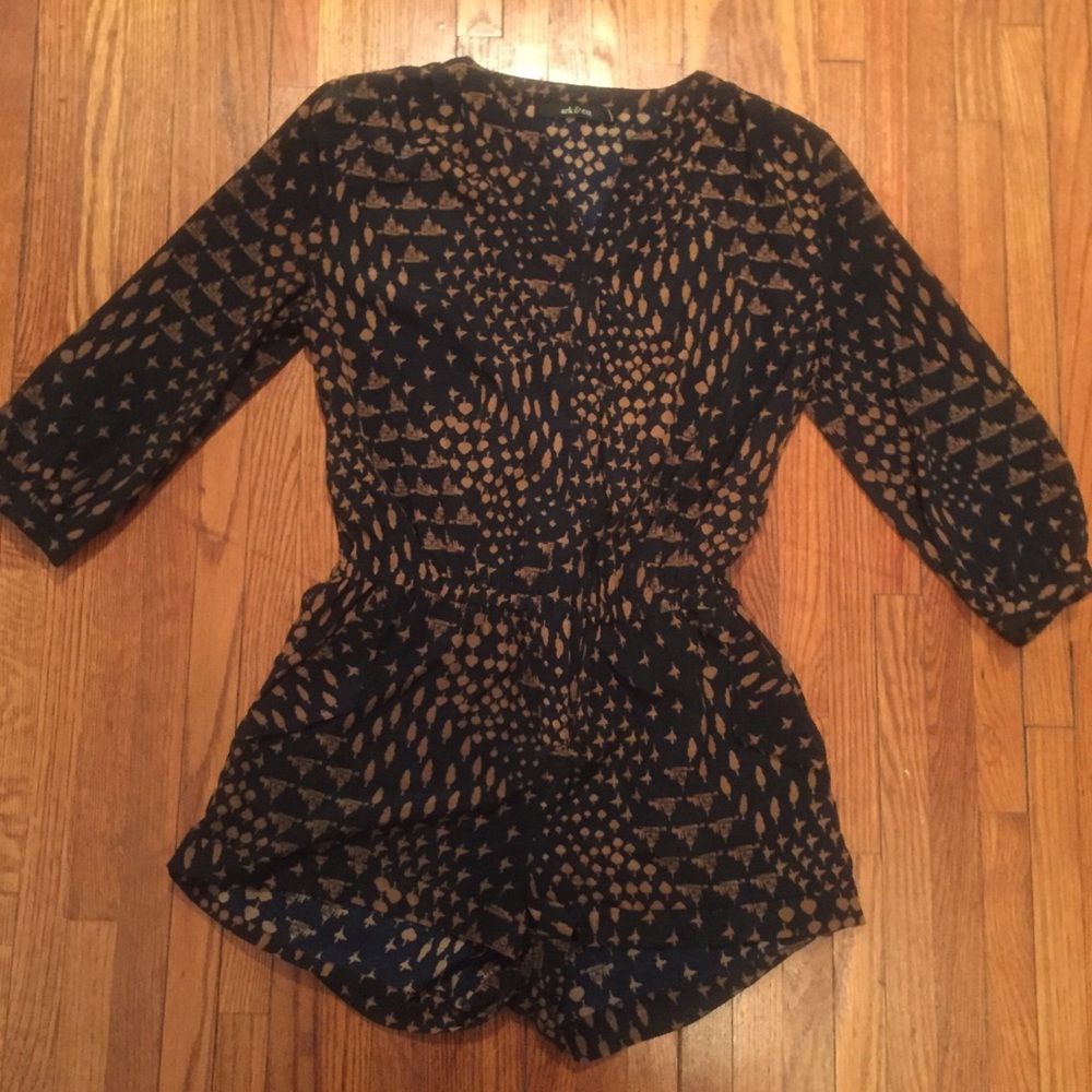 Printed Silk Romper